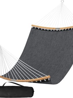 SUNCREAT Hammocks Portable Double Outdoor Hammock, 450lbs Capacity, Quick Dry 2 Person Hammock with Carrying Bag, Dark Gray